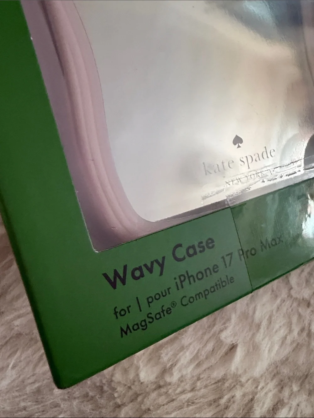 NEW KATE spade Pink MIRROR Wavy iPhone Case 17 PRO MAX MAGSAFE DROP PROTECTION X
